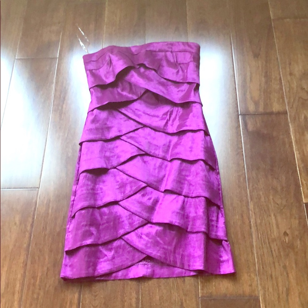 Strapless cocktail mini dress